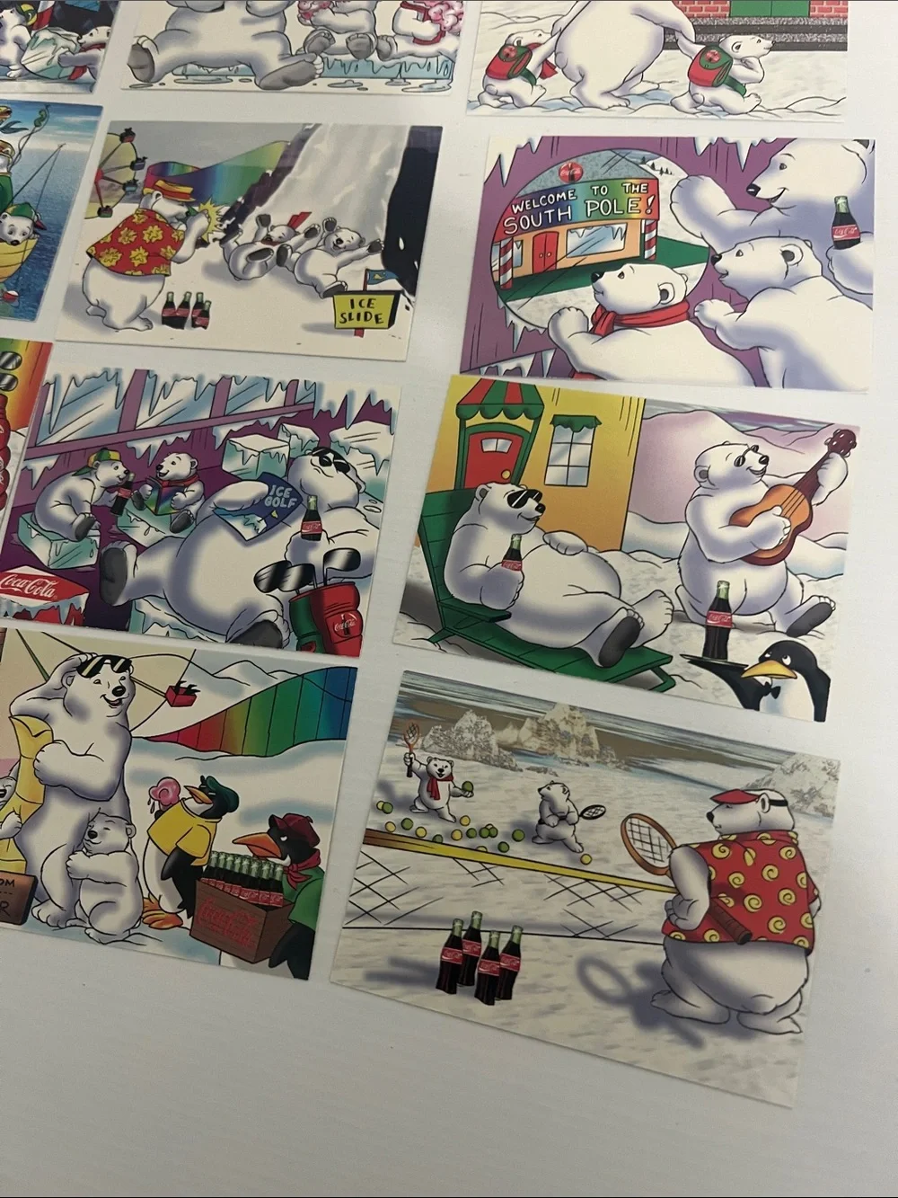 1996 South Pole Vacation Coca Cola Polar Bears Trading Cards (15) - Lot #4